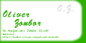 oliver zombor business card